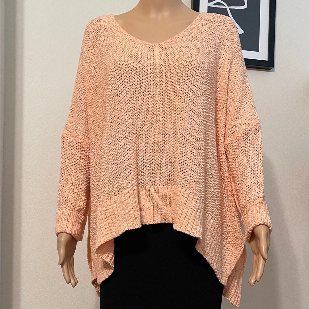 NWT Moon & Madison Peach Loose Knit Sweater